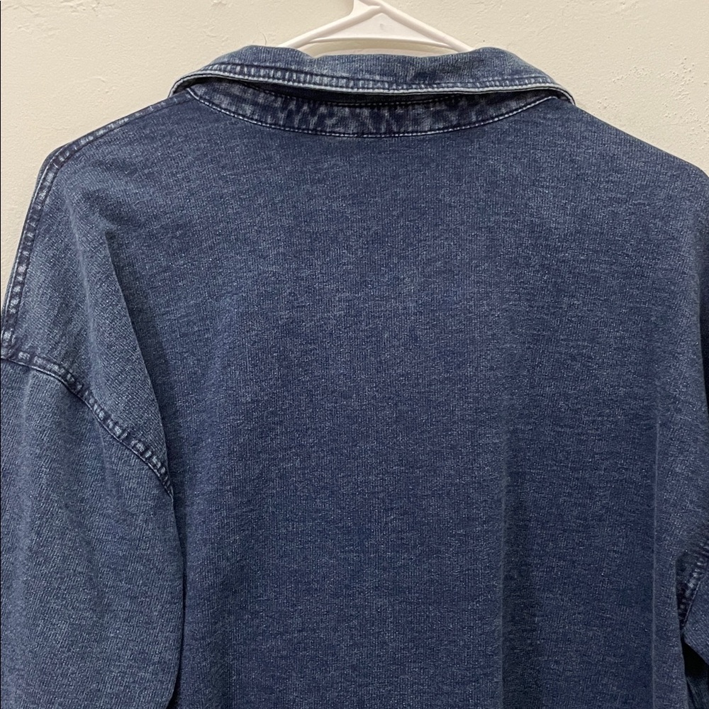 Jane and Delancey Dark Blue Denim Button-Down Shirt - Picture 4 of 7